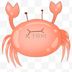 卡通大螃蟹海鲜图片_卡通海鲜螃蟹插画