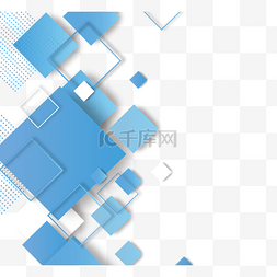 方形蓝色装饰图片_方形蓝色抽象渐变边框