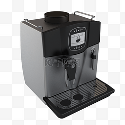 创意咖啡饮料图片_灰色立体创意咖啡机元素