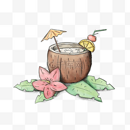 椰子椰子汁水果