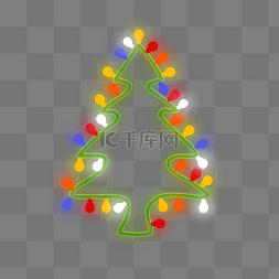 圣诞树形状彩灯