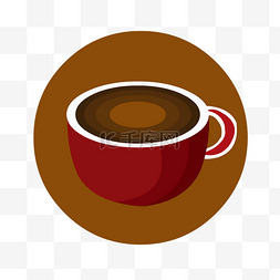咖啡杯渍图片_一杯浓浓的热咖啡矢量素材