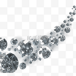 规则排列的钻石3d元素