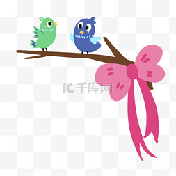 彩色小鸟插画图片_彩色创意可爱小鸟元素