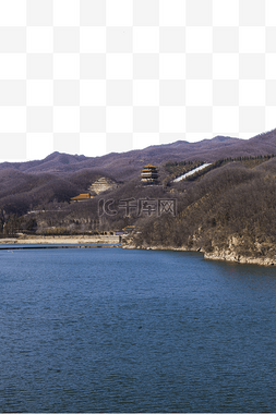 风景秀丽有山有水的山峰