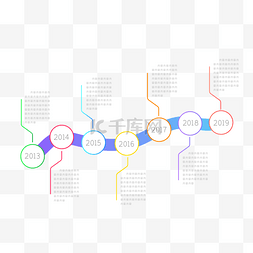 ppt时间元素图片_曲线创意PPT时间轴