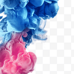 彩色彩色烟雾图片_粉蓝色抽象烟雾