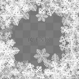 六角雪花图片_圣诞节的雪花边框