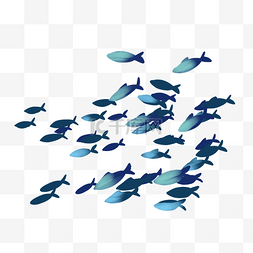 海底世界鱼群图片_蓝色鱼群