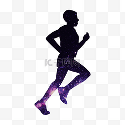 健身跑步素材图片_运动健身长跑跑步剪影