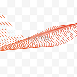 橘色曲线图片_波浪线条渐变橘色