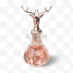 香水瓶logo图片_小鹿头香水瓶包装