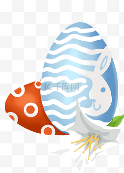彩蛋鸡蛋卡通插画