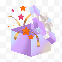 紫色丝带礼盒图片_紫色打开得礼盒
