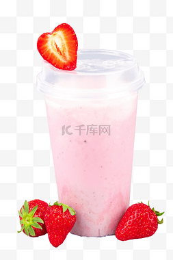 草莓奶茶图片_草莓水果奶茶