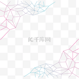 六边网格图片_渐变色科技网格边框