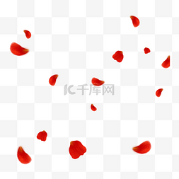 玫红色花纹图片_卡通飞舞的玫瑰花瓣