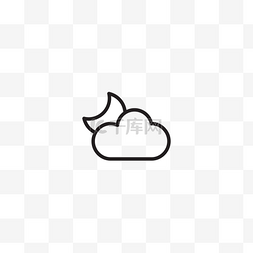 icon网页常用图片_卡通夜晚的云层图标