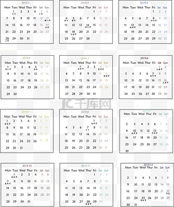 日历2019素材图片_日历简约2019年历月历