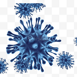 显微镜下的病毒3d元素