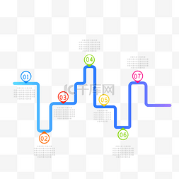 弯道图表图片_彩色弯道时间轴图表