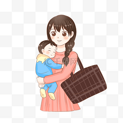 婴儿睡觉素材图片_抱着婴儿睡觉的宝妈