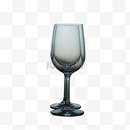 高脚杯玻璃图片_灰色圆弧高脚杯元素
