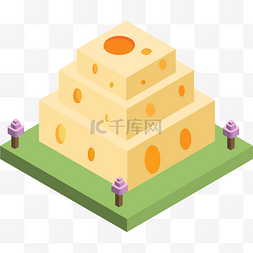 立体奶酪图片_矢量立体奶酪建筑