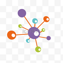 化学分子插画图片_化学实验分子插画