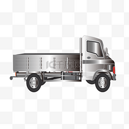 漂亮的货车图片_银灰色的货车插画