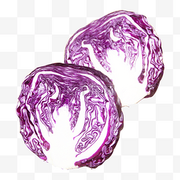 紫甘蓝png图片_新鲜蔬菜水果分开紫甘蓝