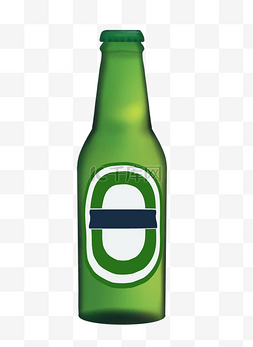 啤酒水图片_绿色啤酒瓶子