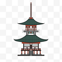 传统日本风格寺庙建筑