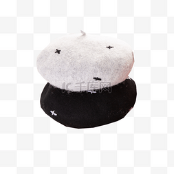 黑白色帽子冬季百搭
