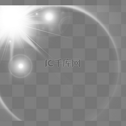 光环灯光图片_手绘太阳白光弹