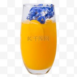 蝶豆花鲜橙汁