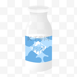 酸奶牛奶图片_蓝白色营养酸奶