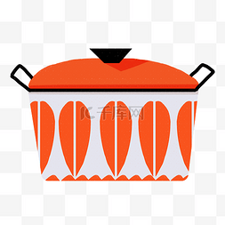 橙色盖子图片_橙色高压锅装饰
