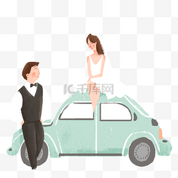 结婚照图片_情侣汽车