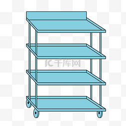 厨房储物架卡通蓝色