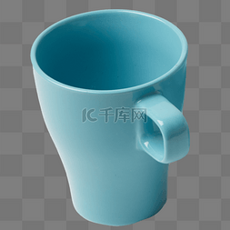 蓝色陶瓷水杯