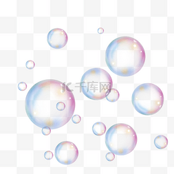 彩色透明肥皂泡泡