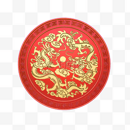 中国传统龙纹图片_立体喜庆龙纹装饰