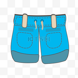 蓝色衣服牛仔短裤