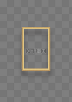 边框金色边框图片_木质画框边框极简免扣png