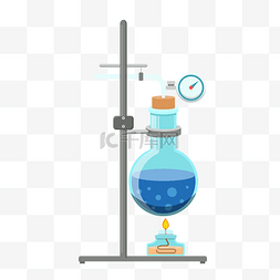化学课程图片_蓝色化学仪器