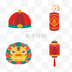 图片_新年水彩贴纸