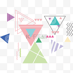 旋转三角体图片_几何碎片素材