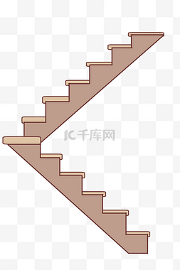 楼梯索引图片_转弯楼梯装饰插画