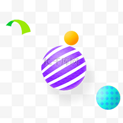 炫酷紫色白色蓝色波点圆球